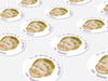 Personalised Round Birthday Photo Sticker Labels, party label, surprise party, custom birthday sticker