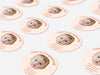 Personalised Round Baptism Photo Sticker Labels, Christening sticker, custom sticker