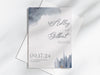 Personalised Dusty Blue Watercolor Wedding Invitations with Envelopes