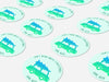 Personalised Round Christmas Sticker Labels, party label, surprise party, holiday sticker