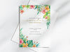 Personalised Botanical Floral Birthday Party Invitations with Envelopes