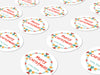 Personalised Round Christmas Sticker Labels, party label, surprise party, holiday sticker