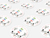 Personalised Round Christmas Sticker Labels, party label, surprise party, holiday sticker