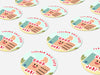 Personalised Round Teacher Sticker Labels, student sticker, school sticker