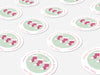 Personalised Round Christmas Sticker Labels, party label, surprise party, holiday sticker