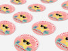 Personalised Round Teacher Sticker Labels, student sticker, school sticker