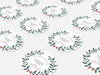 Personalised Round Christmas Sticker Labels, party label, surprise party, holiday sticker