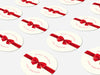 Personalised Round Christmas Sticker Labels, party label, surprise party, holiday sticker