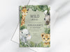 Personalised Animal Jungle Safari Kids Birthday Party Invitations with Envelopes