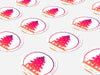 Personalised Round Christmas Sticker Labels, party label, surprise party, holiday sticker