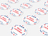 Personalised Round Christmas Sticker Labels, party label, surprise party, holiday sticker