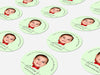 Personalised Round Baptism Photo Sticker Labels, Christening sticker, custom sticker