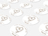 Personalised Round Wedding Sticker Labels, Party bag, logo stickers