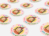 Personalised Round Birthday Photo Sticker Labels, party label, surprise party, custom birthday sticker