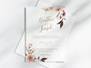 Personalised Rustic Floral Wedding Invitations with Envelopes
