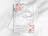 Personalised Floral Wedding Invitations with Envelopes