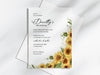 Personalised Sunflower Birthday Party Invitations with Envelopes