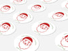 Personalised Round Christmas Sticker Labels, party label, surprise party, holiday sticker