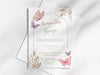Personalised Butterfly Themed Wedding Invitations with Envelopes