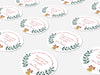 Personalised Round Christmas Sticker Labels, party label, surprise party, holiday sticker