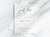 Personalised Minimalist Wedding Invitations with Envelopes