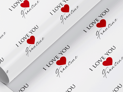 Personalised Valentines Gift Wrap/Wrapping Paper