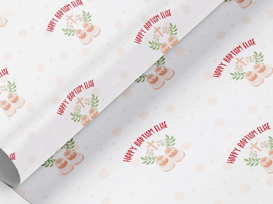 Personalised Baptism Gift Wrap/Wrapping Paper