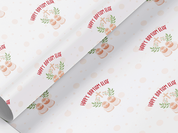 Personalised Baptism Gift Wrap/Wrapping Paper