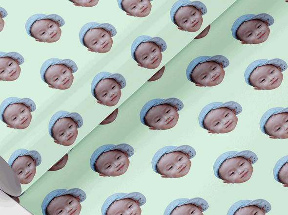 Personalised Birthday Face photo Gift Wrap/Wrapping Paper