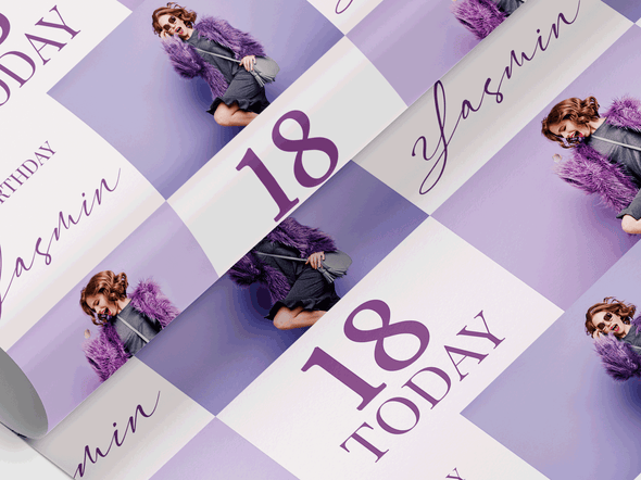 Personalised Birthday photo Gift Wrap/Wrapping Paper
