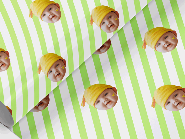 Personalised Birthday Face photo Gift Wrap/Wrapping Paper