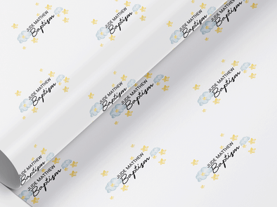 Personalised Baptism Gift Wrap/Wrapping Paper