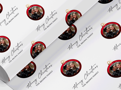 Personalised Christmas Photo Gift Wrap/Wrapping Paper