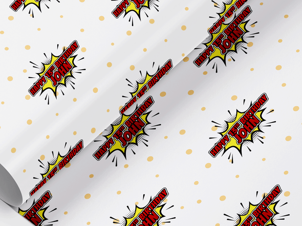Personalised Kids Birthday Gift Wrap/Wrapping Paper