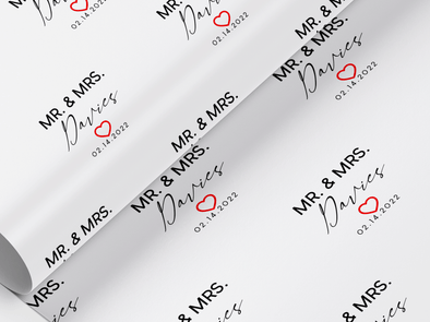 Personalised Wedding Gift Wrap/Wrapping Paper