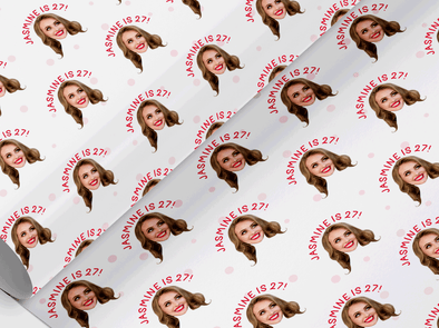 Personalised Birthday Face photo Gift Wrap/Wrapping Paper