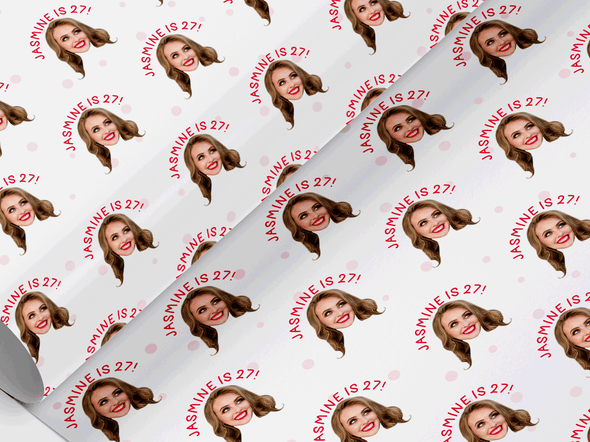 Personalised Birthday Face photo Gift Wrap/Wrapping Paper