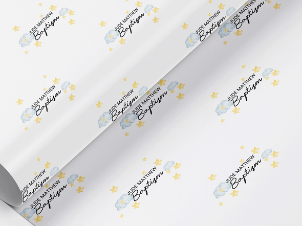 Personalised Baptism Gift Wrap/Wrapping Paper