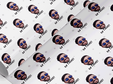 Personalised Birthday Face photo Gift Wrap/Wrapping Paper
