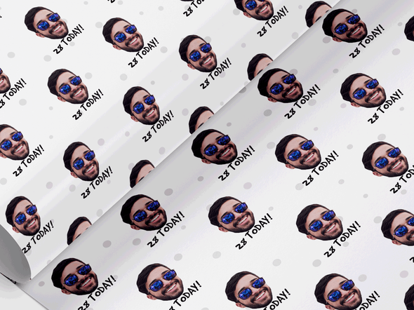 Personalised Birthday Face photo Gift Wrap/Wrapping Paper