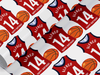 Personalised Birthday basketball themed Gift Wrap/Wrapping Paper
