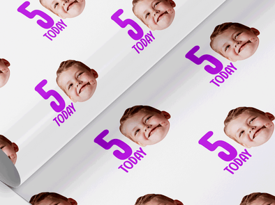Personalised Birthday Face photo Gift Wrap/Wrapping Paper