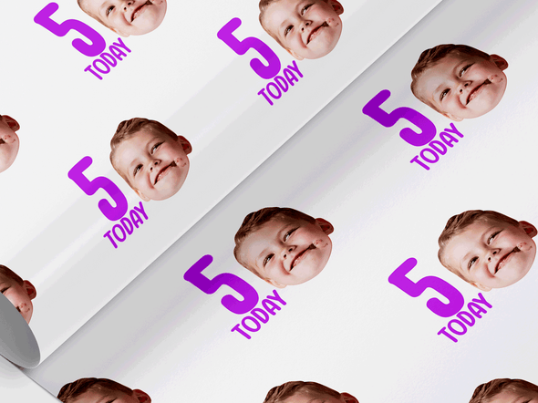 Personalised Birthday Face photo Gift Wrap/Wrapping Paper