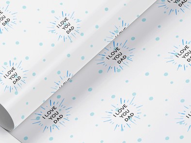 Personalised I Love You Dad Gift Wrap/Wrapping Paper
