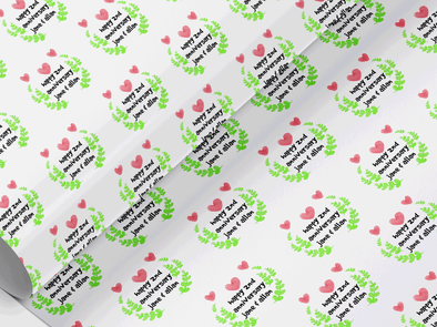 Personalised Anniversary Gift Wrap/Wrapping Paper