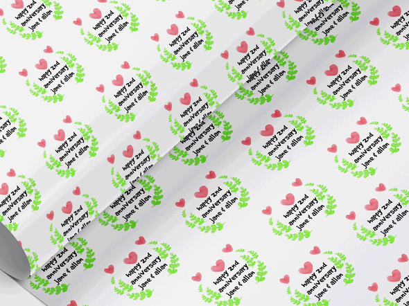 Personalised Anniversary Gift Wrap/Wrapping Paper
