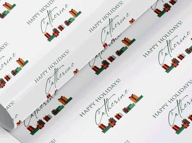 Personalised happy holidays Gift Wrap/Wrapping Paper