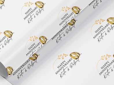 Personalised Anniversary Gift Wrap/Wrapping Paper