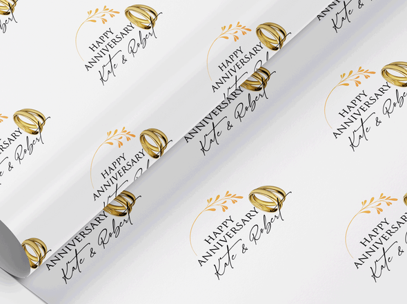 Personalised Anniversary Gift Wrap/Wrapping Paper