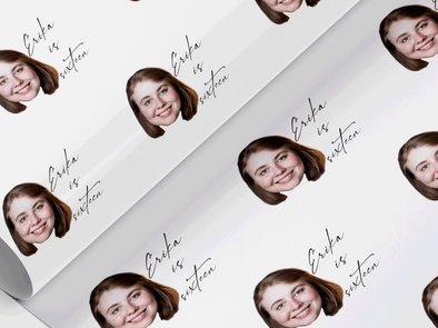 Personalised Birthday Face photo Gift Wrap/Wrapping Paper